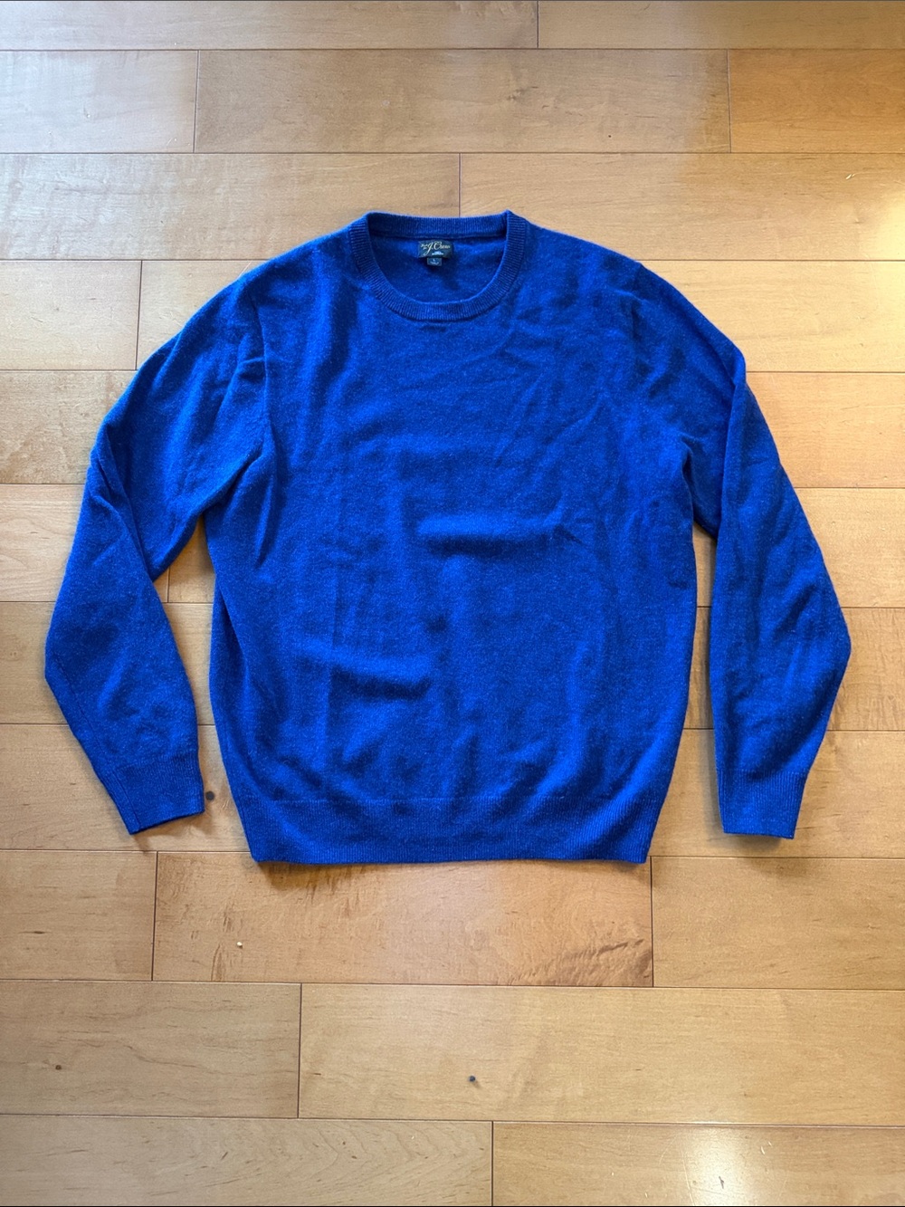 J. Crew Men's Cashmere Sweater in Cobalt Blue